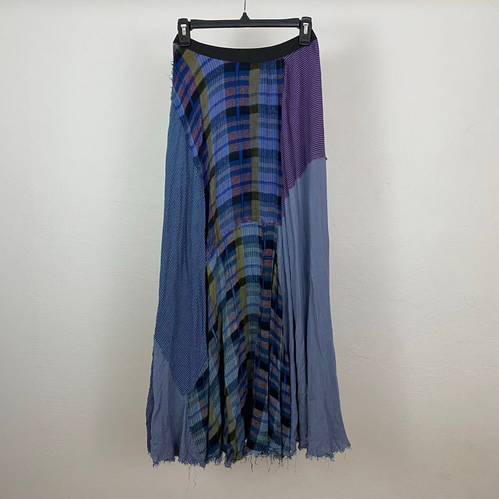 FP One - Free People Plaid Patchwork Maxi - Royal - Size XS